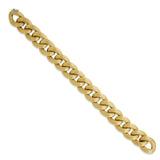 Designer Nicolis Cola Brushed Curb Link 18K Yellow Gold Necklace and Bracelet (Converts)