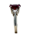 Estate 2.5 ct Fine Madagascar Ruby (GIA) Diamond Platinum Ring 15480