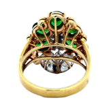 Estate 4.00 cttw Oval Tsavorite & Diamond 18K Yellow Gold Ring 15361