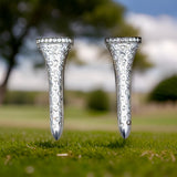 The Champion .58 cttw Diamond White Gold Golf Tee Earrings 15445