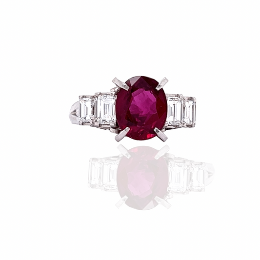 Estate 1.74ct Fine Ruby and Diamond Ring 12001