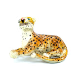 Estate Designer Jungle Cat Enamel Emerald Pendant 13393