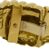 Estate David Webb Wide Black Enamel 18kt Yellow Gold Bangle
