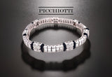 Estate Elite Italian Designer Picchiotti 12.25 cttw Diamond Onyx 18K White Gold Bracelet 14583