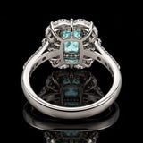 Designer M.C. Marchisio Paraiba & Diamond 18KT White Gold Ring
