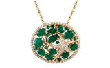 E.H. Collection 2.68 cttw Emerald and Diamond Starfish Pendant With Chain 12916