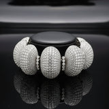 Bold 80cttw Diamond 18Kt White Gold Bracelet