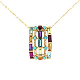 E.H. Collection 3.25 cttw Multi Stone Pendant With Chain 14358