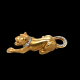 Estate Of Iconic Music Composer Earle & Eloise Sidwel Hagen 1.75 cttw Diaond Panther Brooch Panther 14095