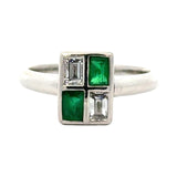 Estate Emerald and Diamond Ring 15273