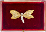 Estate 11.20 cttw Natural Fancy Yellow and White Diamond Dragonfly Brooch/Pendant 15321