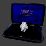 Estate Art Deco 1.63 cttw Diamond Filigree Platinum Ring 14280