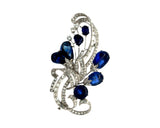 Estate 33.22 cttw Fine Sapphire and 3.33 Diamond Platinum Pendant/Brooch 15466