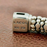Estate LAGO's Caviar Collection Citrine 18kt Yellow Gold and Silver Bangle
