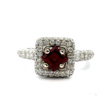 Uni Design Garnet and Diamond Ring 14865