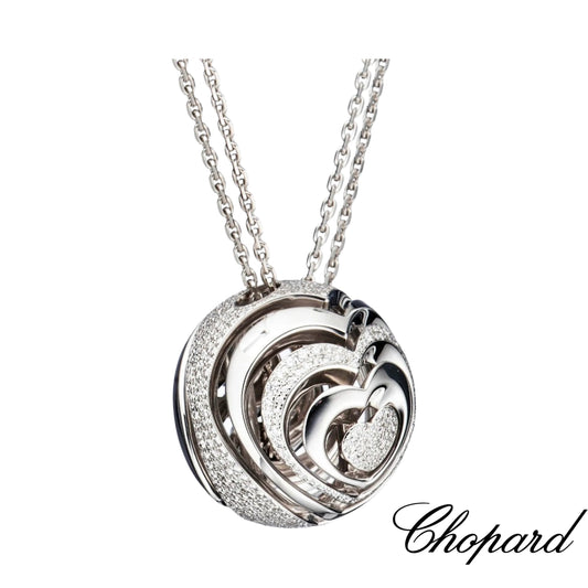 New Chopard "Xtravaganza Collection" 3.10 cttw (E-F, IF-VVS1) Diamond Pendant & Chain MSRP $ 60450 14516