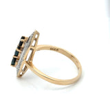 Vintage Sapphire & Diamond 14K Yellow & White Gold Ring
