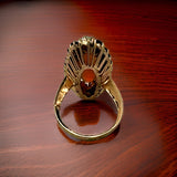 Estate 5.00 cttw Opal & Garnet 14K Yellow Gold Ring 15003