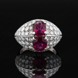 Ruby and Diamond 18K White Gold Ring
