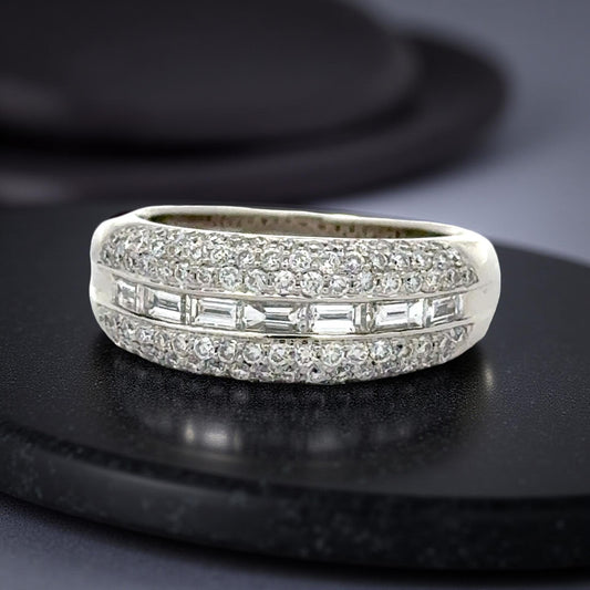 Designer Diamond Platinum Ring