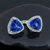 Tanzanite, Diamond and 18K White Gold Ring