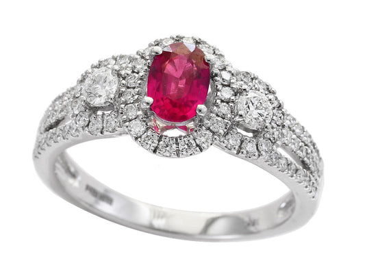 E.H. Collection .57 ct Ruby and .56 cttw Diamond Ring 12843