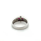 Vintage Ruby & Diamond Platinum Ring