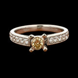 Maya Lianna .28ct Natural Fancy Orange Diamond Ring 14891
