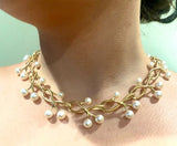 New Designer Angela Cummings for Assael "Thorn Sprig Pearl Necklace" 18K Yellow Gold 14992