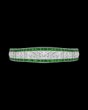 Art Deco Reproduction Aristocrat Emerald and Diamond Bracelet 10847