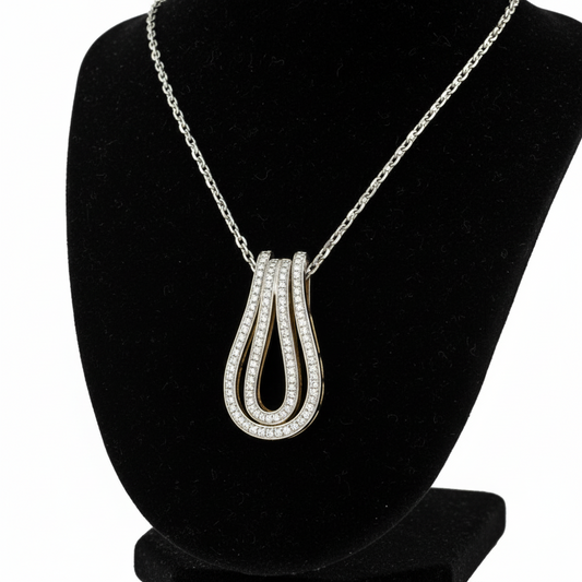 Designer Di Modolo Diamond (2 Piece) 18k White Gold Necklace