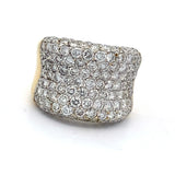 Estate 5.00 cttw Wide Diamond Band 18K Yellow Gold 14184