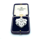 Estate Edwardian 1910 3.25cttw Diamond & Pearl 18Kt White & Yellow Pendant