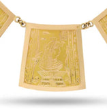 Estate "Story Board Egyptian" 14K Yellow Gold Necklace 15355