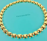 Estate Tiffany & Co. 18K Yellow Gold X and O Necklace 15768