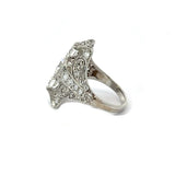 Estate Art Deco 1.63 cttw Diamond Filigree Platinum Ring 14280