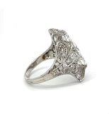 Estate Art Deco 1.63 cttw Diamond Filigree Platinum Ring 14280