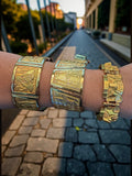Designer R. Royss Aztec "Story Board" 18Kt Yellow Gold Bracelet