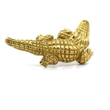Alligator 18KT Yellow Gold Brooch