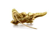Alligator 18KT Yellow Gold Brooch