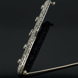 Art Deco Diamond Platinum Bar Brooch