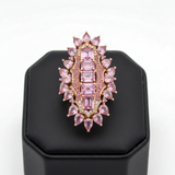 6.50cttw Pink Sapphire and Diamond 14K Rose Gold Ring