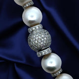 13.20mm to 15.70 mm South Sea Pearl and Diamond Necklace