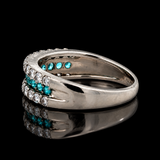 Estate Paraiba & Diamond Platinum Ring