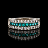 Estate Paraiba & Diamond Platinum Ring