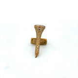 The Champion .58 cttw Diamond Yellow Gold Golf Tee Cuff Links 15447