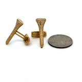 The Champion .58 cttw Diamond Yellow Gold Golf Tee Cuff Links 15447