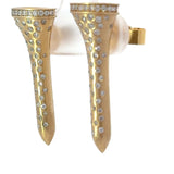 The Champion .58 cttw Diamond Yellow Gold Golf Tee Earrings 15446