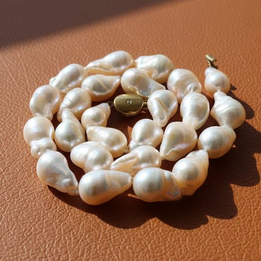 Estate South Sea Baroque Pearl 11 x 14 mm Necklace