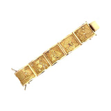 Designer R. Royss Aztec "Story Board" 18Kt Yellow Gold Bracelet